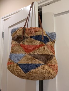 Lined Lucky Brand Straw Bag
